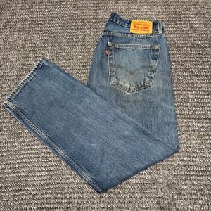 Levi Strauss Mens Jeans 505 W36 L32 Blue Straight Leg Regular Fit Casual